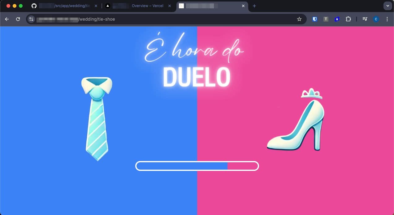 Placar em tempo real: Gravata vs. Sapato durante a festa